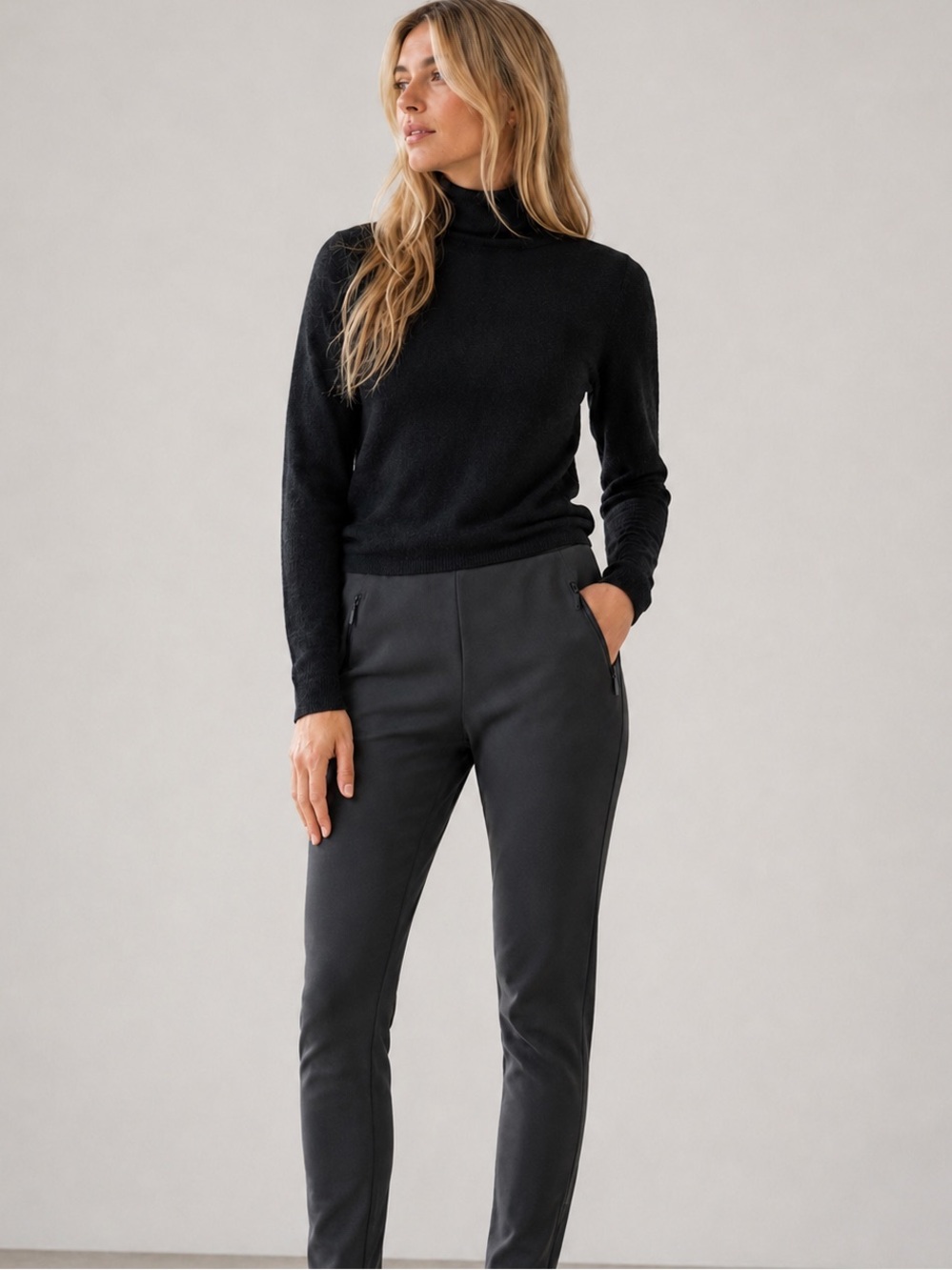 The Row Gray Scuba Knit Pull On Ankle Zip Pants XS Stretch